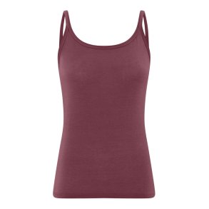Frau - Linz cashmere singlet top - Red Mahogany
