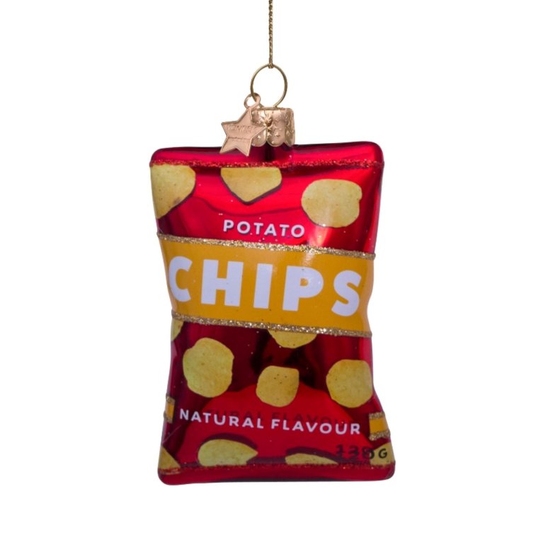 Vondels - Julekugle i glas - natural flavour chips