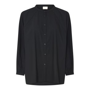 Frau - Tokyo light wool shirt - Black