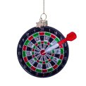 Vondels - Julekugle i glas - black dartboard