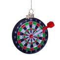 Vondels - Julekugle i glas - black dartboard