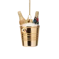Vondels - Julekugle - glas - Champagner i guld cooler