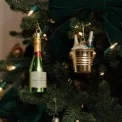 Vondels - Julekugle - glas - Champagner i guld cooler