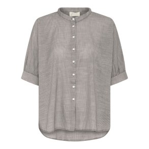 FRAU - Palermo ss shirt - Coffee Quartz Stripe