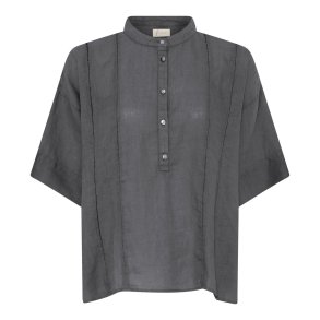 FRAU - Delhi ss pure linen deco shirt - Beluga