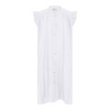 FRAU - Napoli pure linen deco knee dress - Bright White
