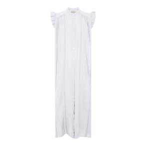 FRAU - Napoli pure linen deco long dress - Bright White