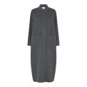 Frau - Chicago pure wool long coat - Dark Grey Melange