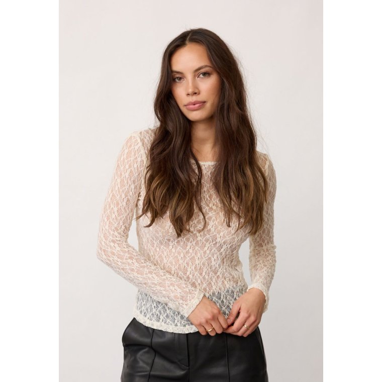 Co`couture - BarnaCC O-Neck Blouse - Off-White