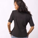Co`couture - OrianeCC Pleat Tie Tee - Black