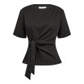 Co`couture - OrianeCC Pleat Tie Tee - Black