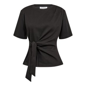 Co`couture - OrianeCC Pleat Tie Tee - Black