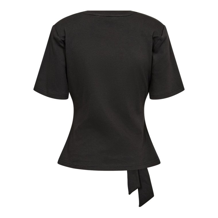 Co`couture - OrianeCC Pleat Tie Tee - Black