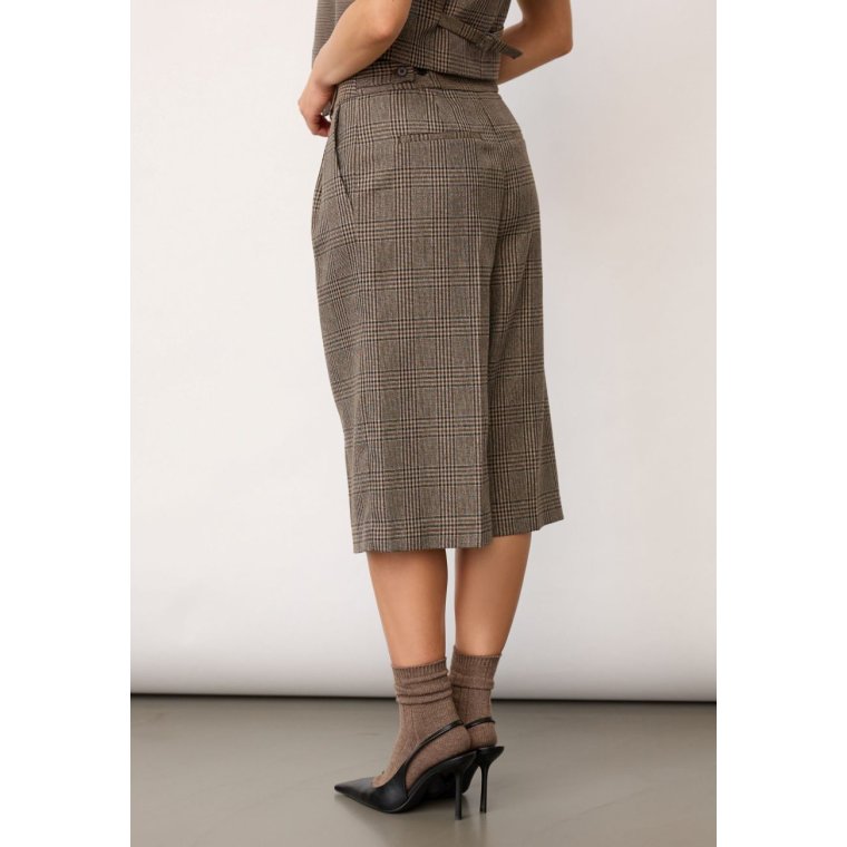 Co`couture - VeyaCC Check Bermuda - Brown