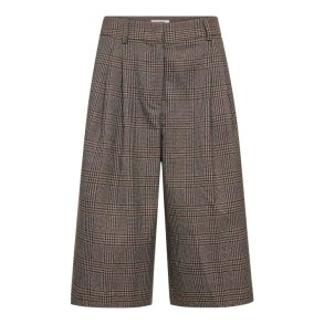 Co`couture - VeyaCC Check Bermuda - Brown
