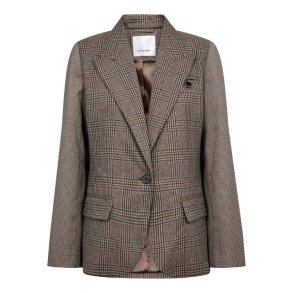 Co`couture - VeyaCC Check Fitted Blazer - Brown