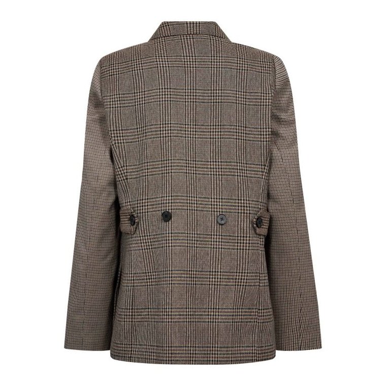 Co`couture - VeyaCC Check Fitted Blazer - Brown