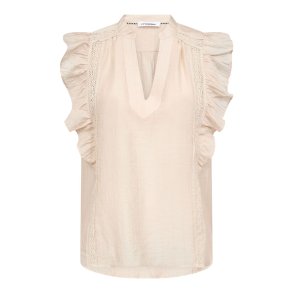 Co`couture - AviCC Lace SS V-Top - Mink