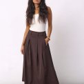 Co`couture - AliniCC Anya Pleat Skirt - Dark Brown