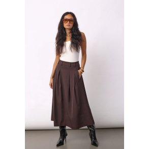 Co`couture - AliniCC Anya Pleat Skirt - Dark Brown