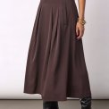 Co`couture - AliniCC Anya Pleat Skirt - Dark Brown