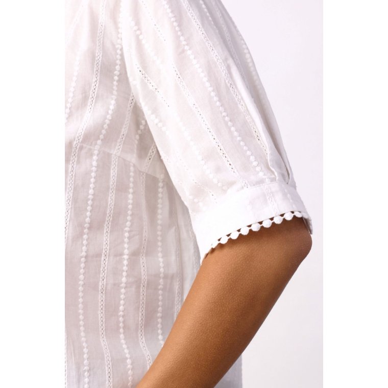 Co`couture - BessiCC V-Blouse - Off-White