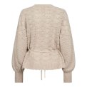 Co`couture - 32241 RowCC Pointelle Tie Cardigan - Creme