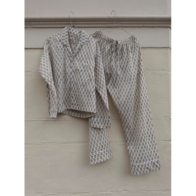 Craft Sisters - Classic Pyjamas Blockprint - 128 Beige Flower