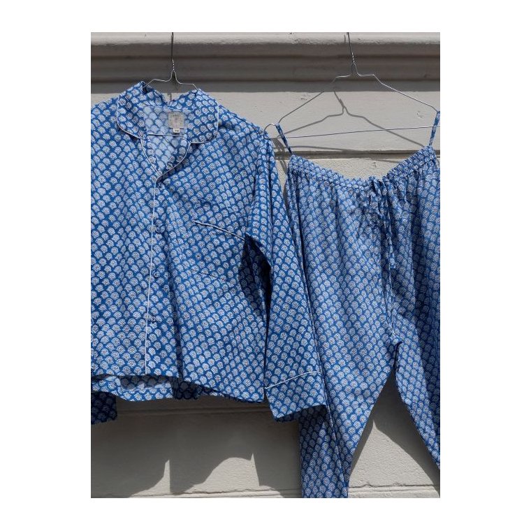 Craft Sisters - Classic Pyjamas Blockprint - 230 Blue Opal