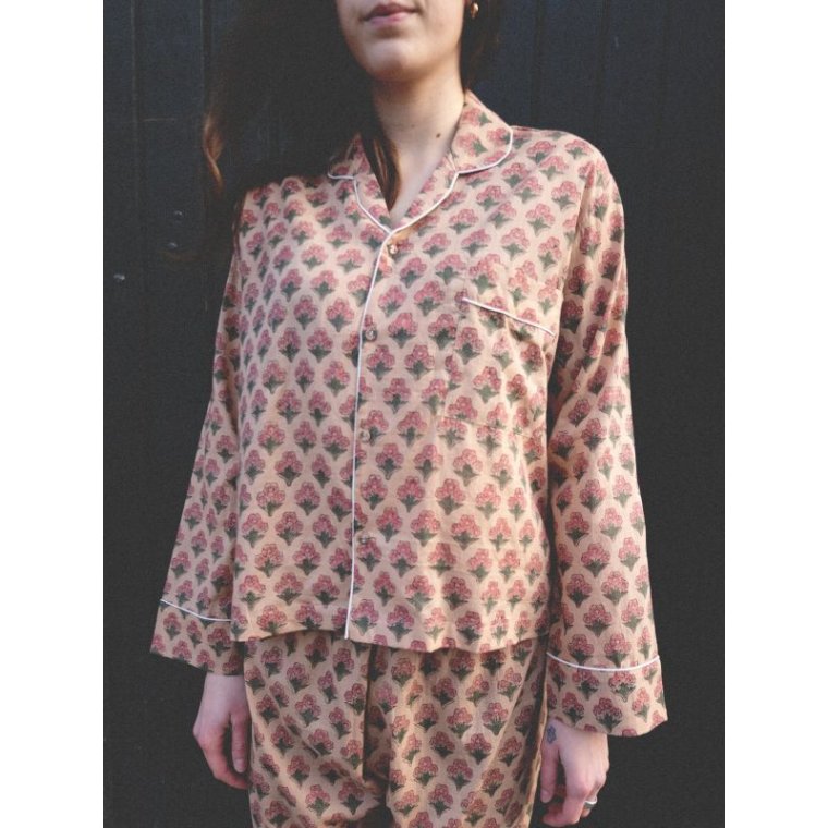 Craft Sisters - Classic Pyjamas Blockprint - 335 Pink Bouquet