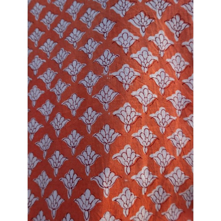Craft Sisters - Classic Pyjamas Blockprint - 338 Tangerine