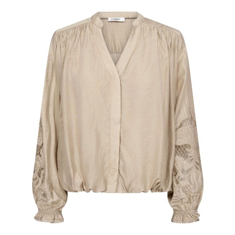 Co`couture - DelinCC Balloon Emb Shirt - Mink