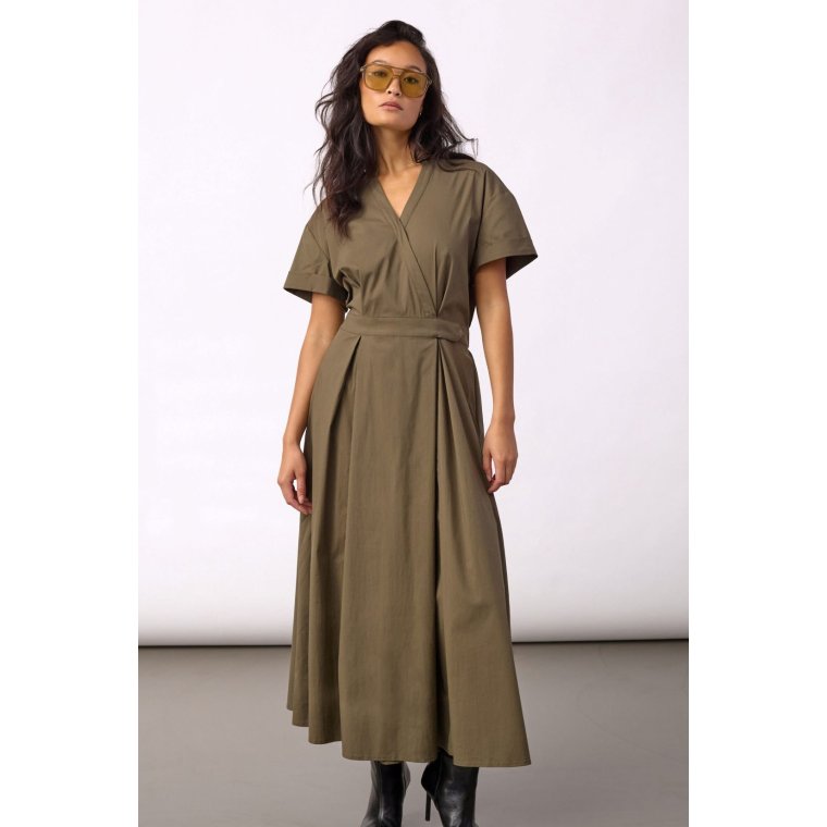 Co`couture - ElaraCC SS Wrap Dress - Olive