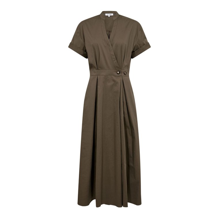 Co`couture - ElaraCC SS Wrap Dress - Olive