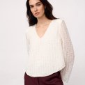 Co`couture - BaltaCC Padded V-Blouse - Off-White