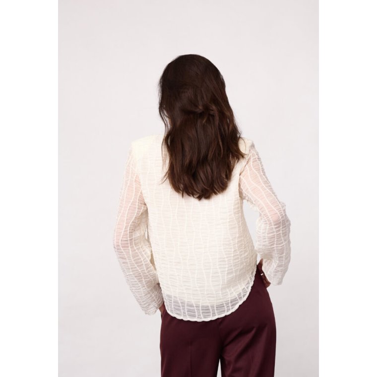Co`couture - BaltaCC Padded V-Blouse - Off-White