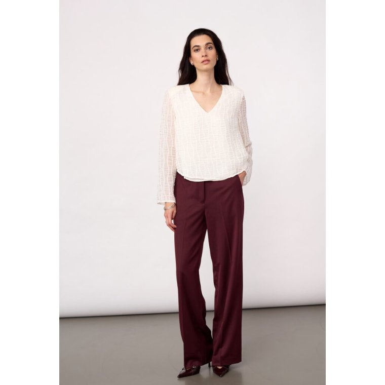 Co`couture - BaltaCC Padded V-Blouse - Off-White