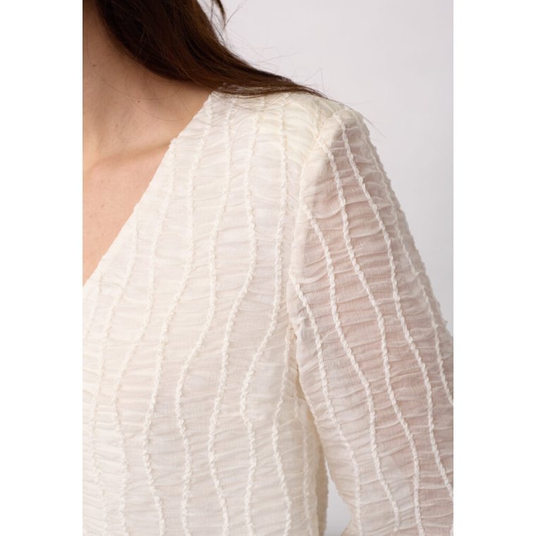 Co`couture - BaltaCC Padded V-Blouse - Off-White