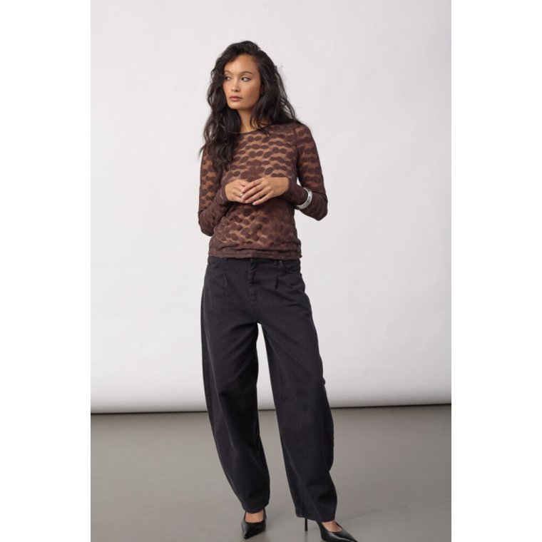 Co`couture - PenolaCC O-Neck Blouse - Brown