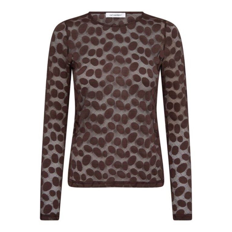 Co`couture - PenolaCC O-Neck Blouse - Brown