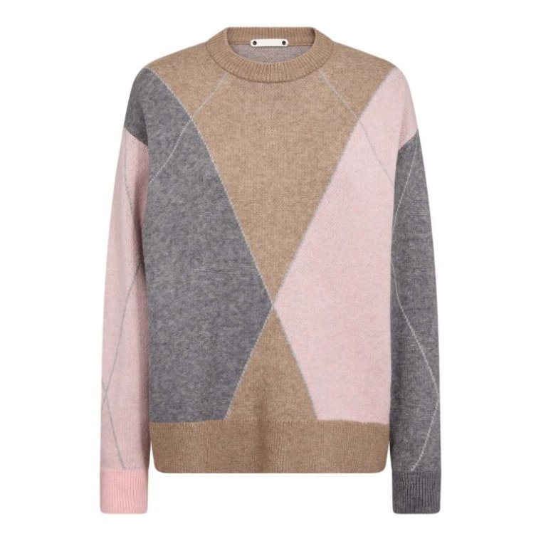 Co`couture - RowCC Maxi Check Knit - Rosebloom
