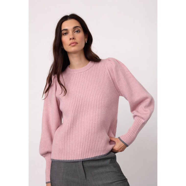 Co`couture - RowCC Puff Rib O-Knit - Rosebloom