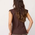 Co`couture - LunaCC Pleat Top - Dark Brown
