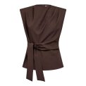 Co`couture - LunaCC Pleat Top - Dark Brown