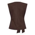 Co`couture - LunaCC Pleat Top - Dark Brown