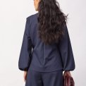 Co`couture - LunaCC Tie Blouse - Navy