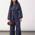 Co`couture - LunaCC Tie Blouse - Navy