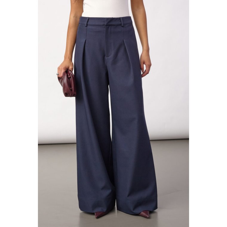 Co`couture - LunaCC Pleat Pant - Navy