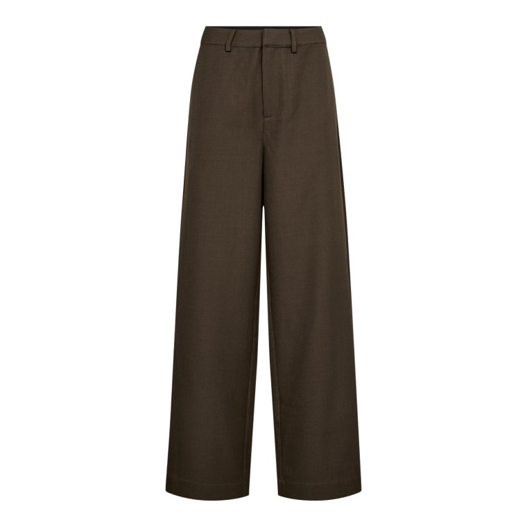 Co`couture - LunaCC Wide Pant - Dark Brown