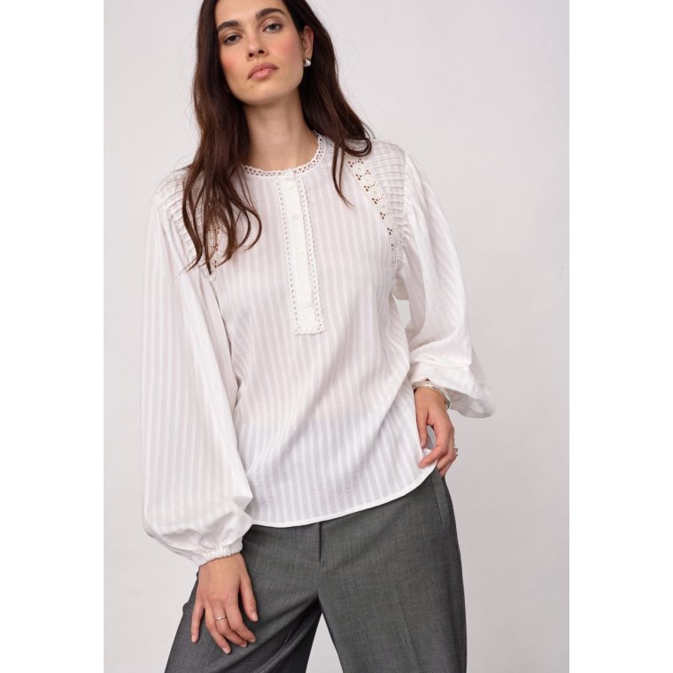 Co`couture - SenneCC Lace Blouse - White